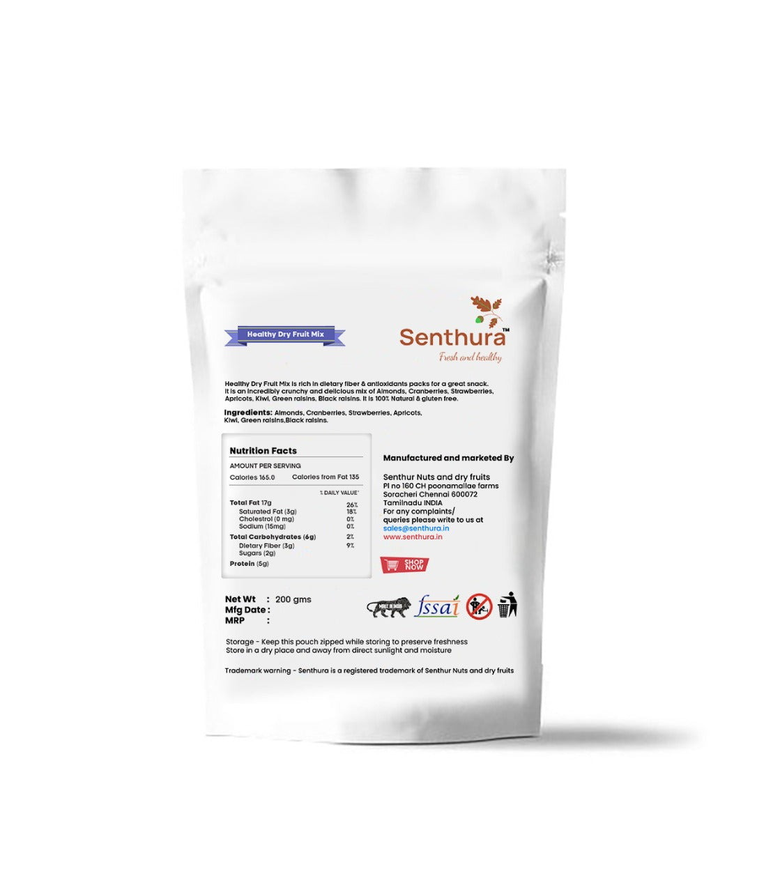 Senthura Healthy Dry fruit Mix